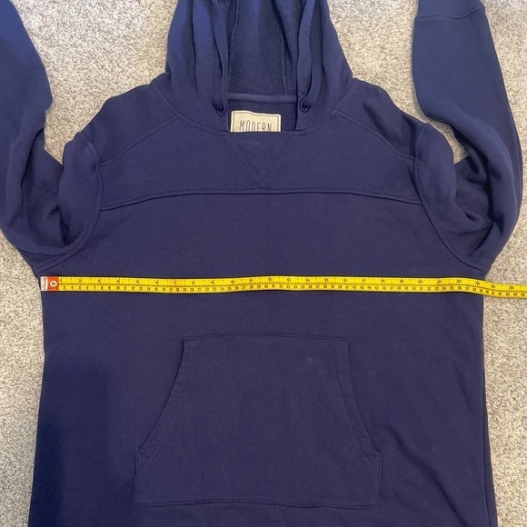 Modern‎ Canvas Blue Hoodie frayed botton Pre-owned 100% Cotton 2XL - Picture 4 of 6
